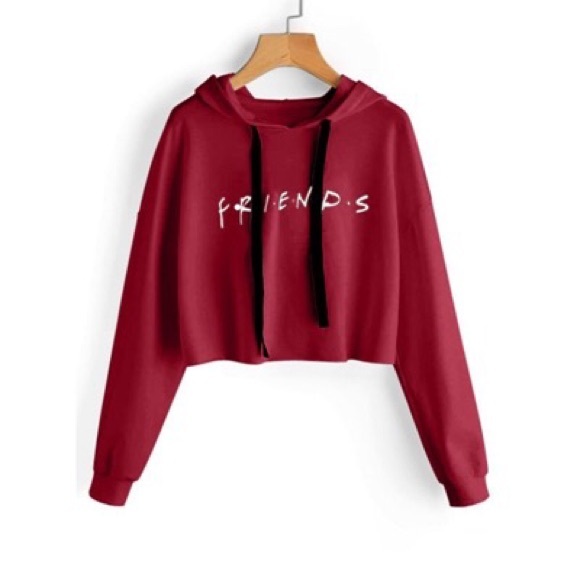 Zaful Sweaters - Red and Yellow Cropped Hoodie bundle